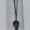 Halskette mit Delphin Mandala Anhänger mit Herz an Kordelkette