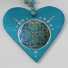 Perlen Halskette mit Herz Anhänger mit Delphin Motiv Soulmates