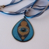 Amulett Halskette mit Auge, Glücksbringer Damen Schmuck Türkis