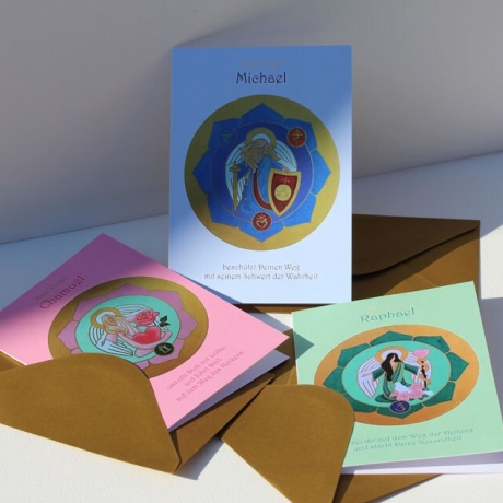 Glückwunsch Karten Set mit Engel Motiven, Erzengel Postkarten