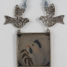 Friedenstaube Halskette mit filigranen Tauben, festlich elegant