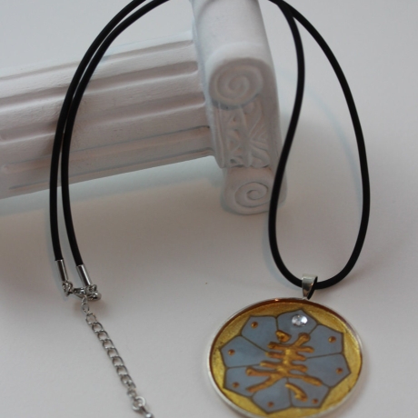 Legere Feng Shui Glücksbringer Halskette mit Symbol Schönheit