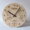 Personalisierte Wanduhr Holz Geburtsdaten Geburtsuhr Babygeschenk