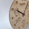 Personalisierte Wanduhr Holz Geburtsdaten Geburtsuhr Babygeschenk