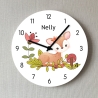 Kinderzimmer Uhr Reh Kinder Wanduhr Waldtier Blumen 