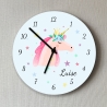 Personalisierte Wanduhr Einhorn mit Namen Geschenk Mädchen