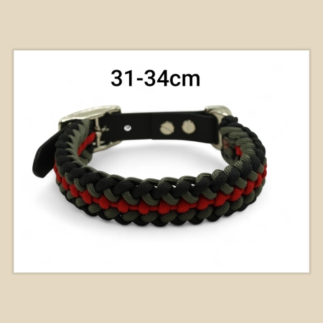 Hundehalsband aus Paracord von 31 bis 34 cm