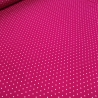 Stoff Viskose Jersey 2 mm Pünktchen Punkte pink weiß