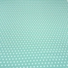 Stoff Baumwolle Popeline Sterne Design mint weiß Kleiderstoff