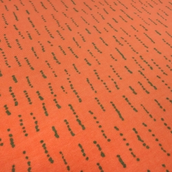 Stoff Baumwolle French Terry Funky Stripes Streifen orange khaki