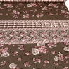 Stoff Jersey Blumen Panel 71 cm braun bordeaux altrosa beige