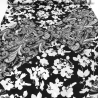 Stoff Viskose Blusenstoff Blumen Paisley schwarz weiß Kleider