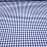 Stoff 100% Baumwolle Zefir Karo 1 cm blau weiß kariert