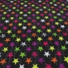 Stoff Softshell Sterne Stars schwarz anthrazit mulitcolor bunt