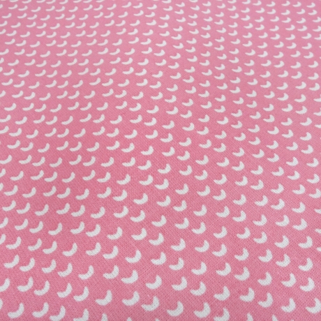 Stoff Baumwolle Popeline kleingemustert grafische rosa weiß