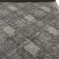 Stoff Bouclé Wolle Strickstoff Raute Karo braun beige weiß