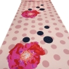 Stoff Viskose Jersey Panel 91cm Punkte Blumen rosa altrosa pink