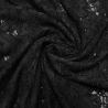 Stoff Spitze Spitzenstoff elastisch Blumenmuster schwarz Gothic