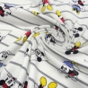 Stoff Baumwoll Jersey Disney Micky Maus Mini Maus weiß grau bunt