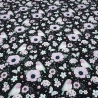 Stoff Jersey Baumwolle Vögel Blumen Panel 75cm x 140cm schwarz