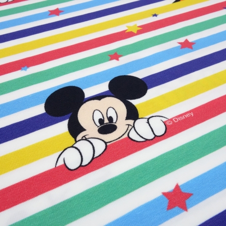 Stoff Baumwolle Jersey Disney Micky Maus Donald Goofy bunt