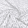 Stoff Baumwolle French Terry Funky Stripes Streifen weiß schwarz