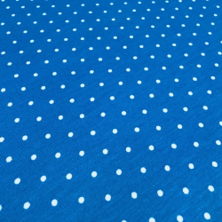 Stoff Viskose Jersey 2 mm Pünktchen Punkte blau türkis weiß