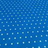 Stoff Viskose Jersey 2 mm Pünktchen Punkte blau türkis weiß