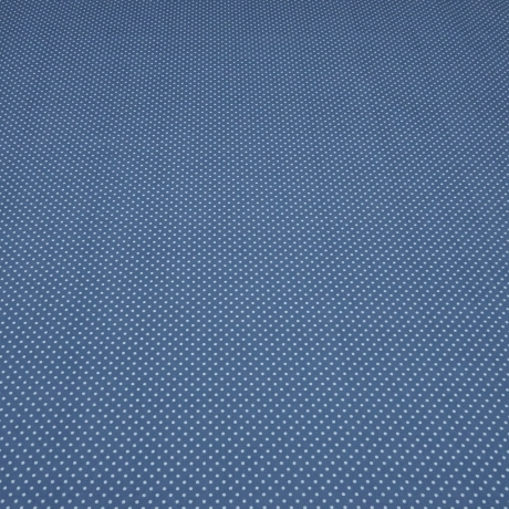 Stoff Baumwolle Popeline 2,5 mm Pünktchen jeans blau hellblau