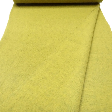 Stoff dicker Merino Strickstoff Flausch Doubleface Wolle gelb