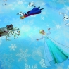 Stoff Baumwolle Jersey Disney Eiskönigin Frozen Anna Elsa blau