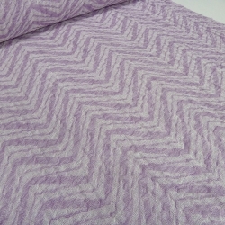 Stoff Leinen Jacquard Crash Frischgrat weiß fliederLeinenstoff