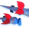 Schultüte und Geschwistertüte Drache mit Kissen und Name bestickt