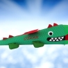 Schultüte Drache aus Stoff mit Kissen und Name bestickt