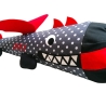 Schultüte Drache aus Stoff mit Kissen und Name bestickt