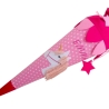 Schultüte Glitzer Einhorn mit Kissen und Name bestickt