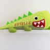 Kindergartentüte Geschwistertüte Krokodil aus Stoff mit Kissen 