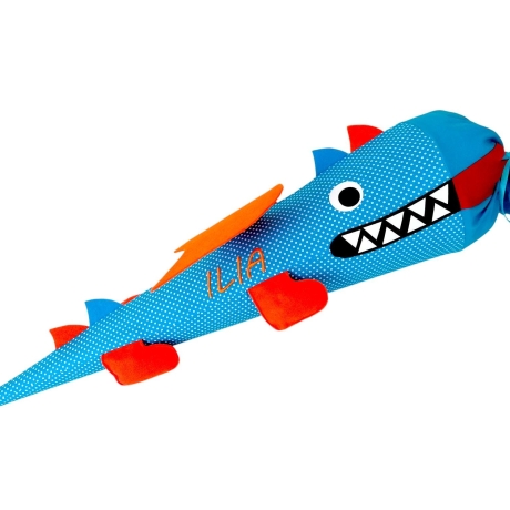 Schultüte Drache mit Kissen und Name individuell bestickt