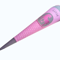 Schultüte Pferd mit Kissen und Namen bestickt