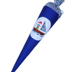 Schultüte Pirat mit Kissen und Name bestickt, 