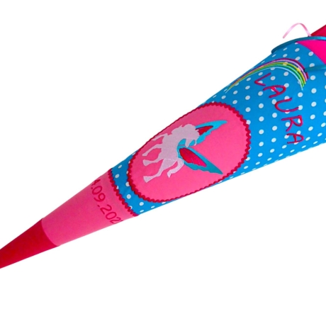 Schultüte Pferd Pegasus mit Kissen und Name bestickt