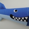 Schultüte Hai blau mit Kissen, aus Stoff und Namen bestickt