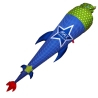 Schultüte Rakete Stern mit Kissen, Name gestickt