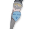 Schultüte Ritter mit Kissen und Name bestickt