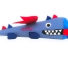 Schultüte und Geschwistertüte Drache mit Kissen und Name bestickt