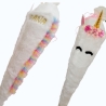 Schultüte Glitzer Einhorn mit Kissen und Name bestickt