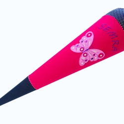 Schultüte Schmetterling mit Kissen mit Name bestickt