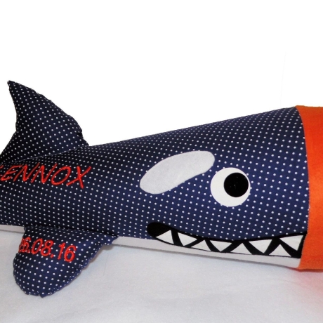 Schultüte Orca Wal mit Kissen und Name individuell bestickt