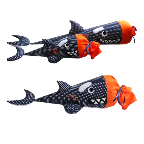 Schultüte Orca Wal mit Kissen und Name individuell bestickt
