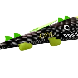 Schultüte Drache aus Stoff mit Kissen und Name bestickt